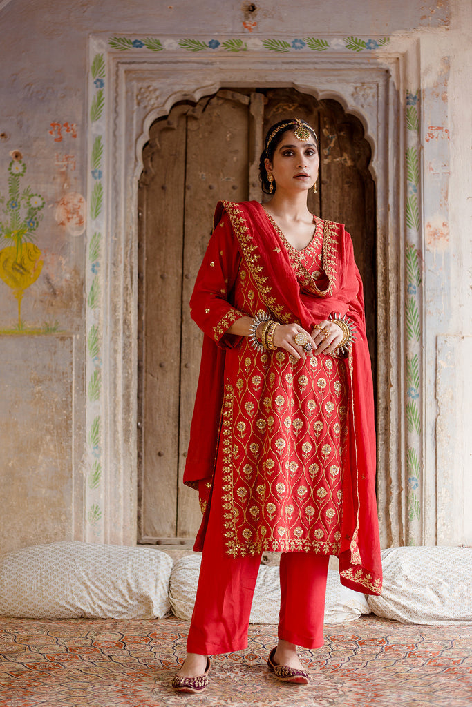 Sweta Red Set Gulabo Jaipur