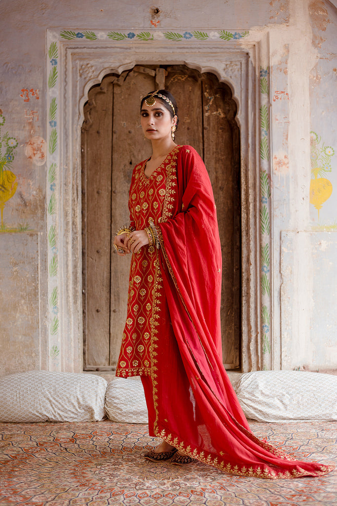 Sweta Red Set Gulabo Jaipur