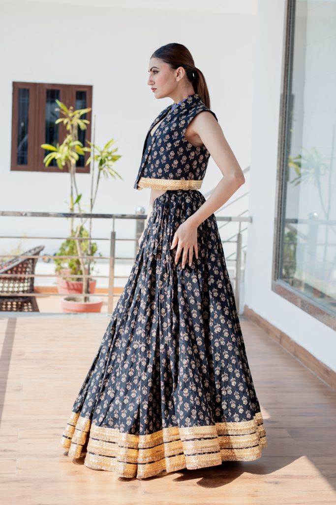 Navya Black Lehenga