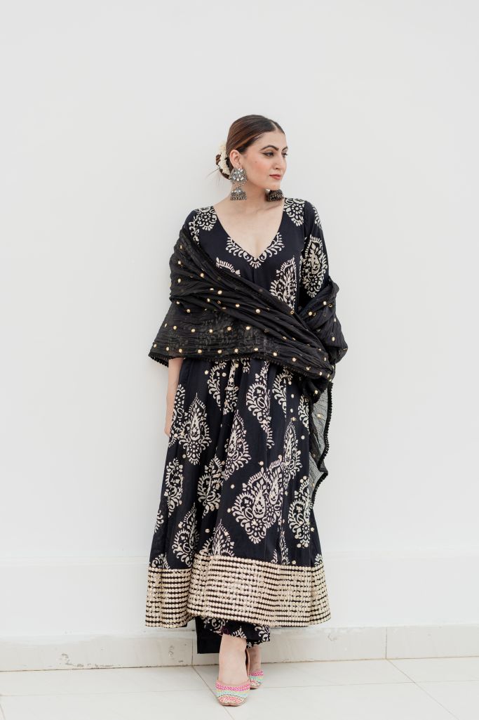 Misri Black Anarkali