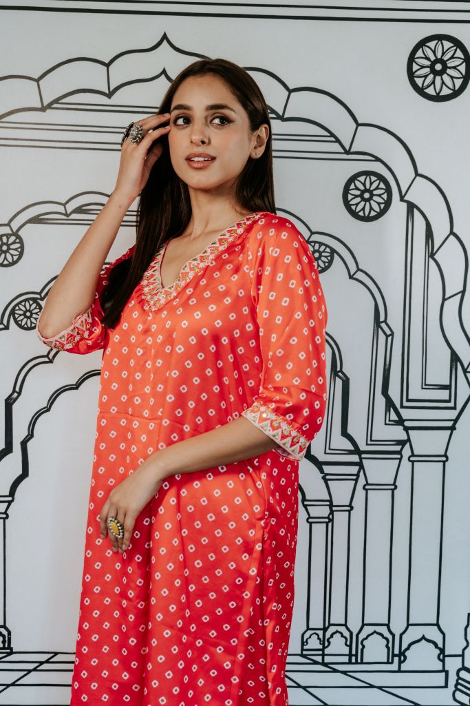 Niroz orange Co-Ord Set