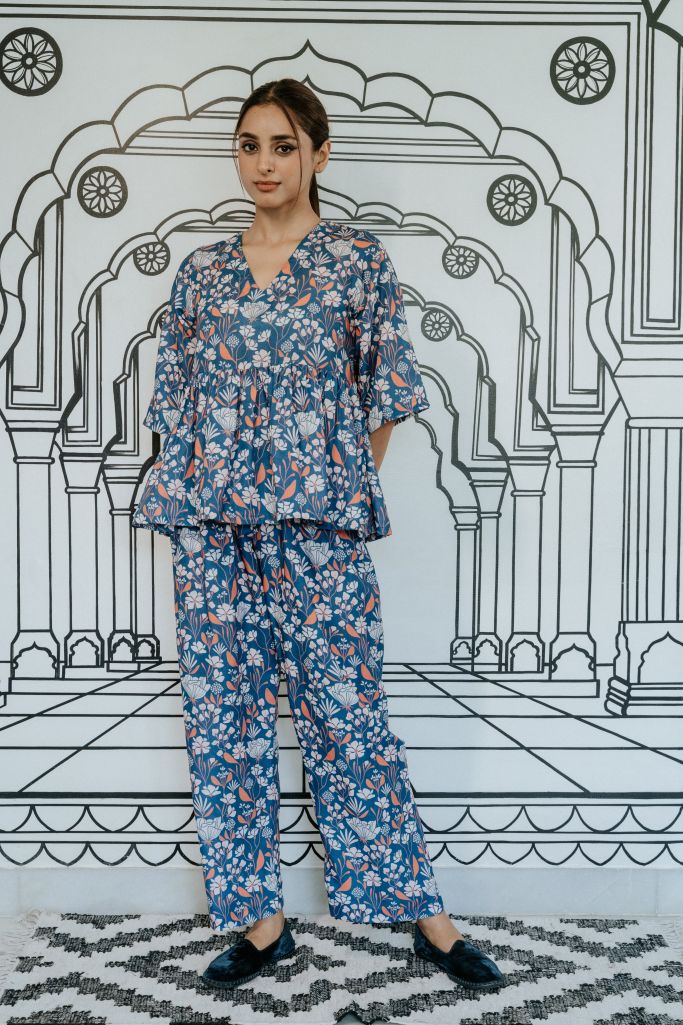 Gifa Navy Blue Co-Ord Set