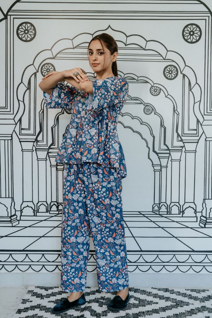 Gifa Navy Blue Co-Ord Set