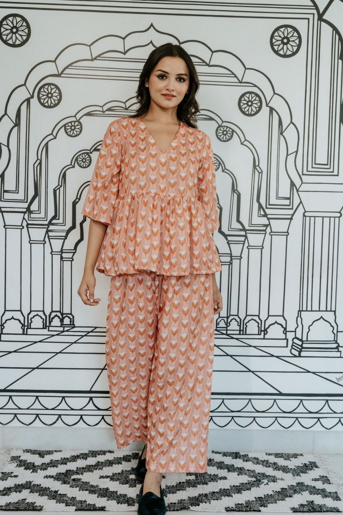 Gifa Peach Co-Ord Set